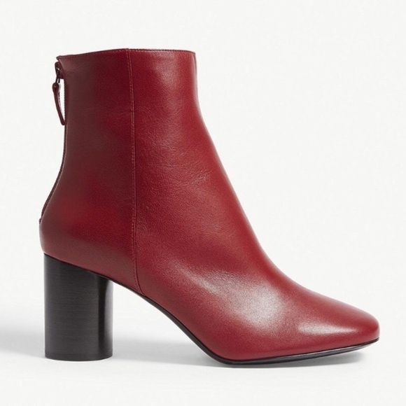 Sandro Sacha Red Healed Ankle Boots - Picture 14 of 14